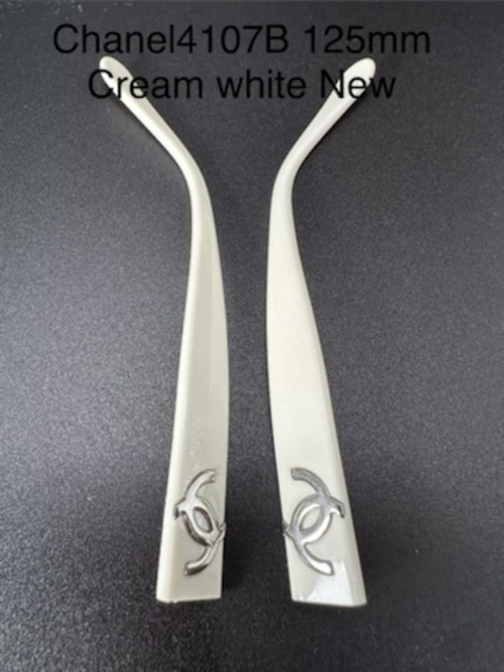Factory Replacement Temple Set for Chanel 4107B Sunglasses Cream White New 125mm